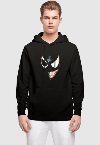 ABSOLUTE CULT Herren 'Marvel - Venom Split Face Basic Hoody' in Schwarz: Vorderseite