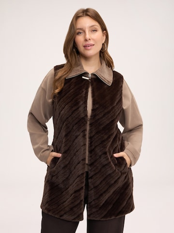 Gilet Fiorella Rubino en marron