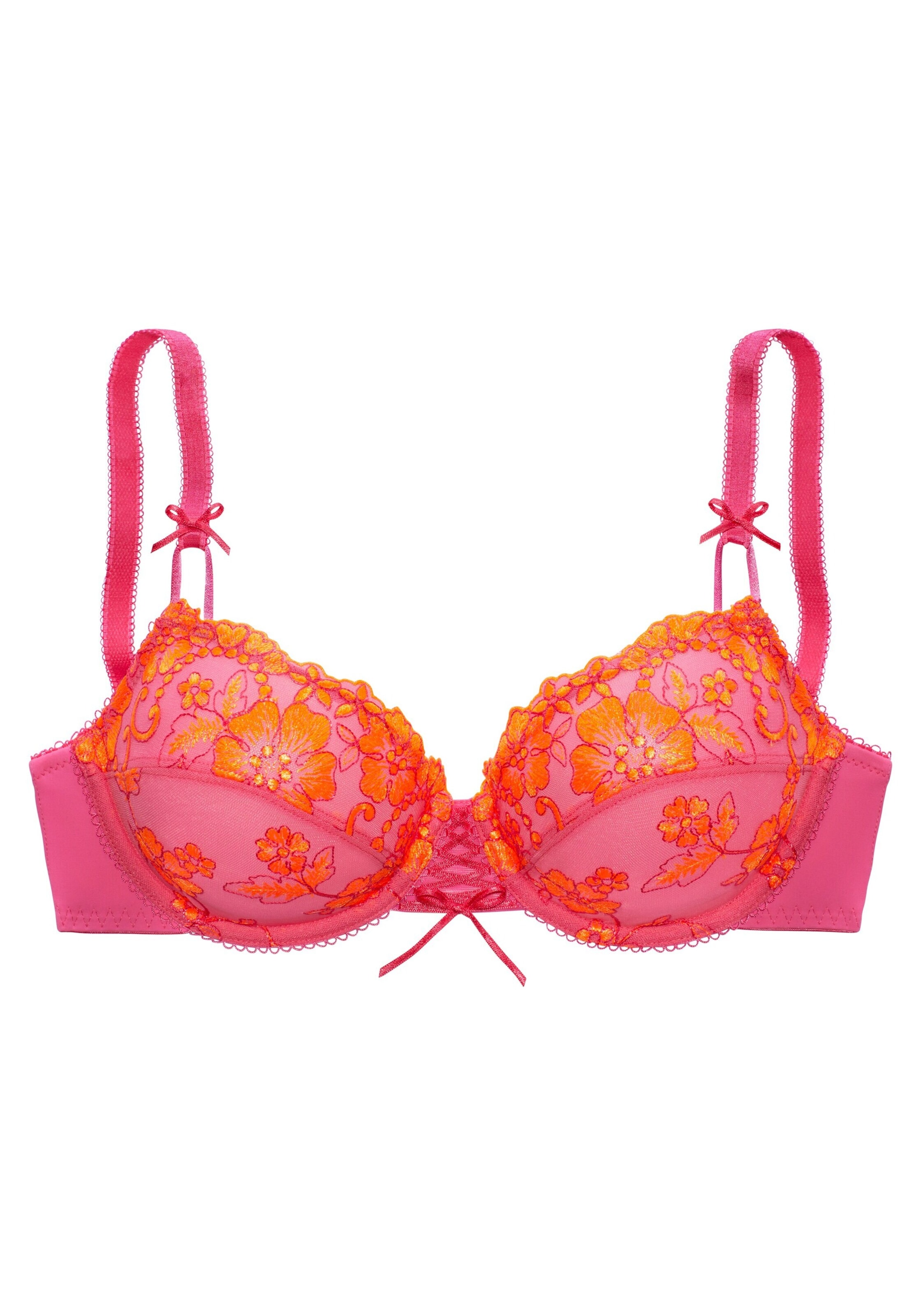 LASCANA Push-up Rinnahoidja, värv roosa: eest vaates