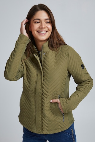 Fransa Between-Season Jacket 'FRESFIT' in Green: front