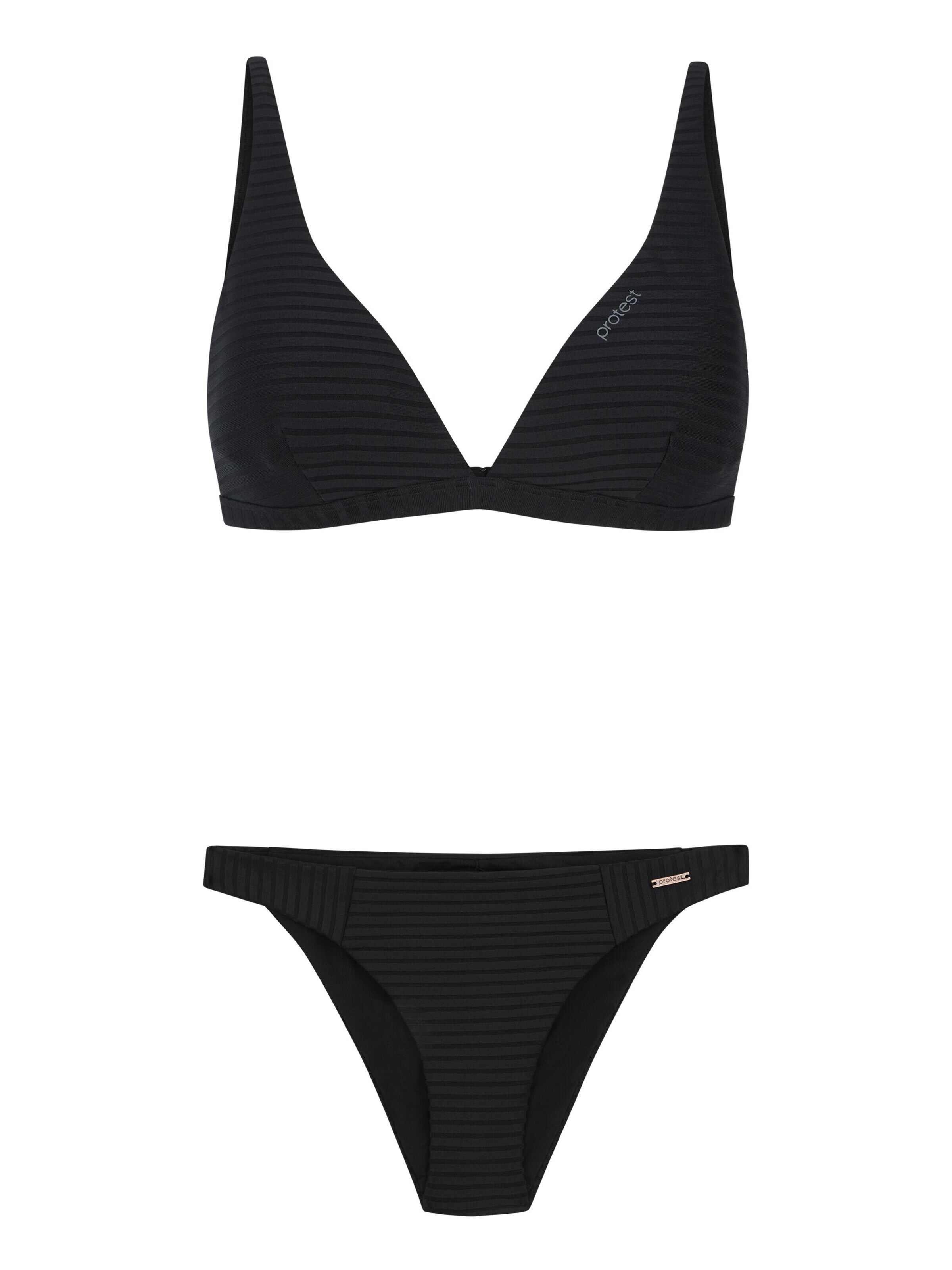 PROTEST Triangel Bikini 'PRTMAUDY' in Zwart: voorkant