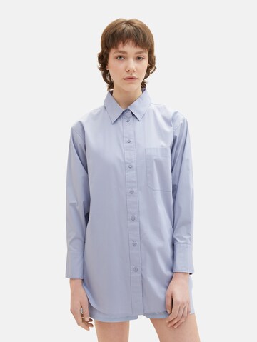 TOM TAILOR DENIM Bluse i blå: forside