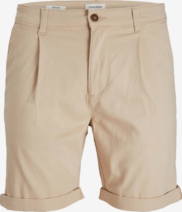 Regular Pantalon à pince 'Dave' JACK & JONES en beige : devant