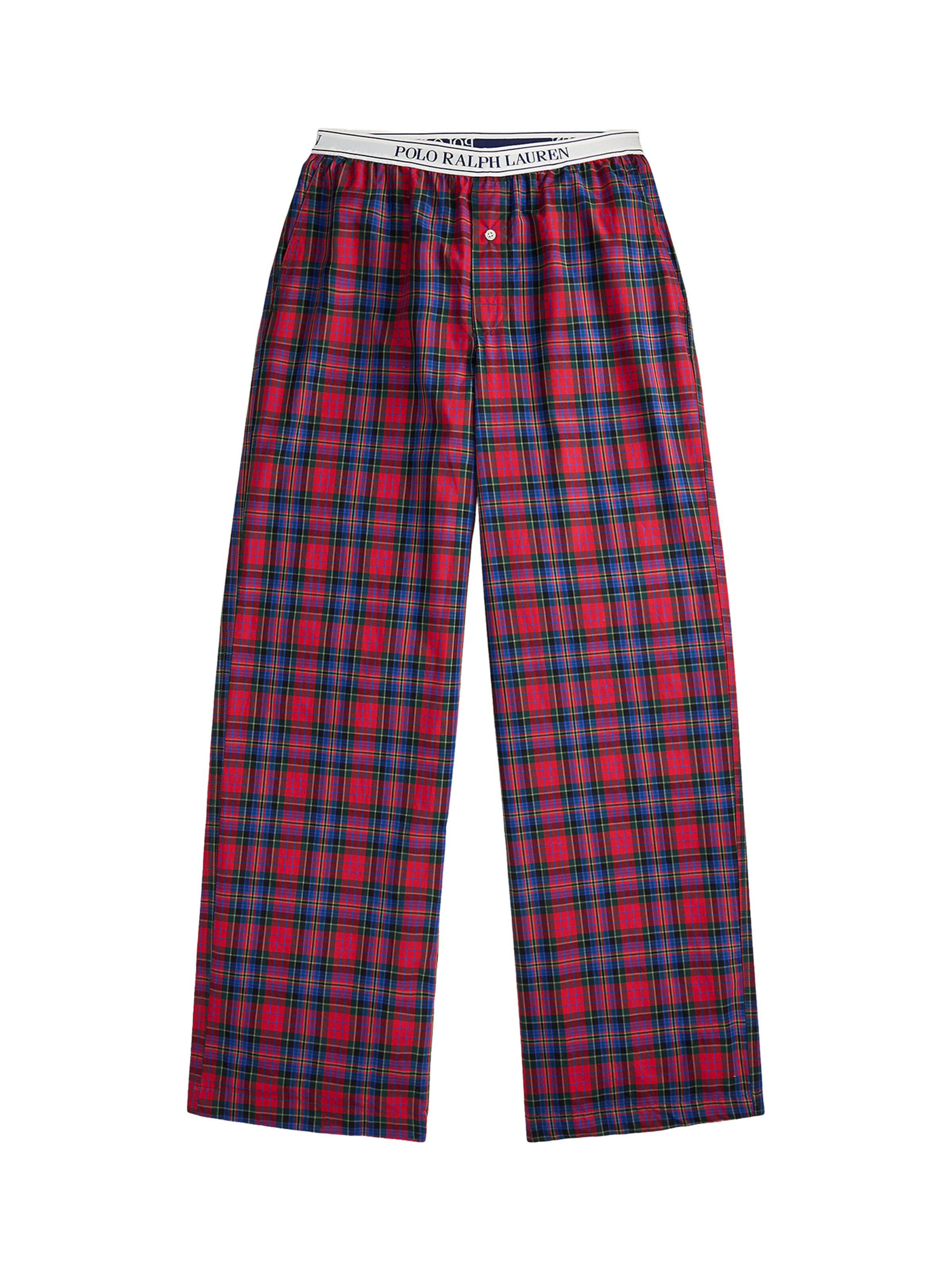 Polo Ralph Lauren Pyjamabroek ' Trail Tartans ' in Blauw: voorkant