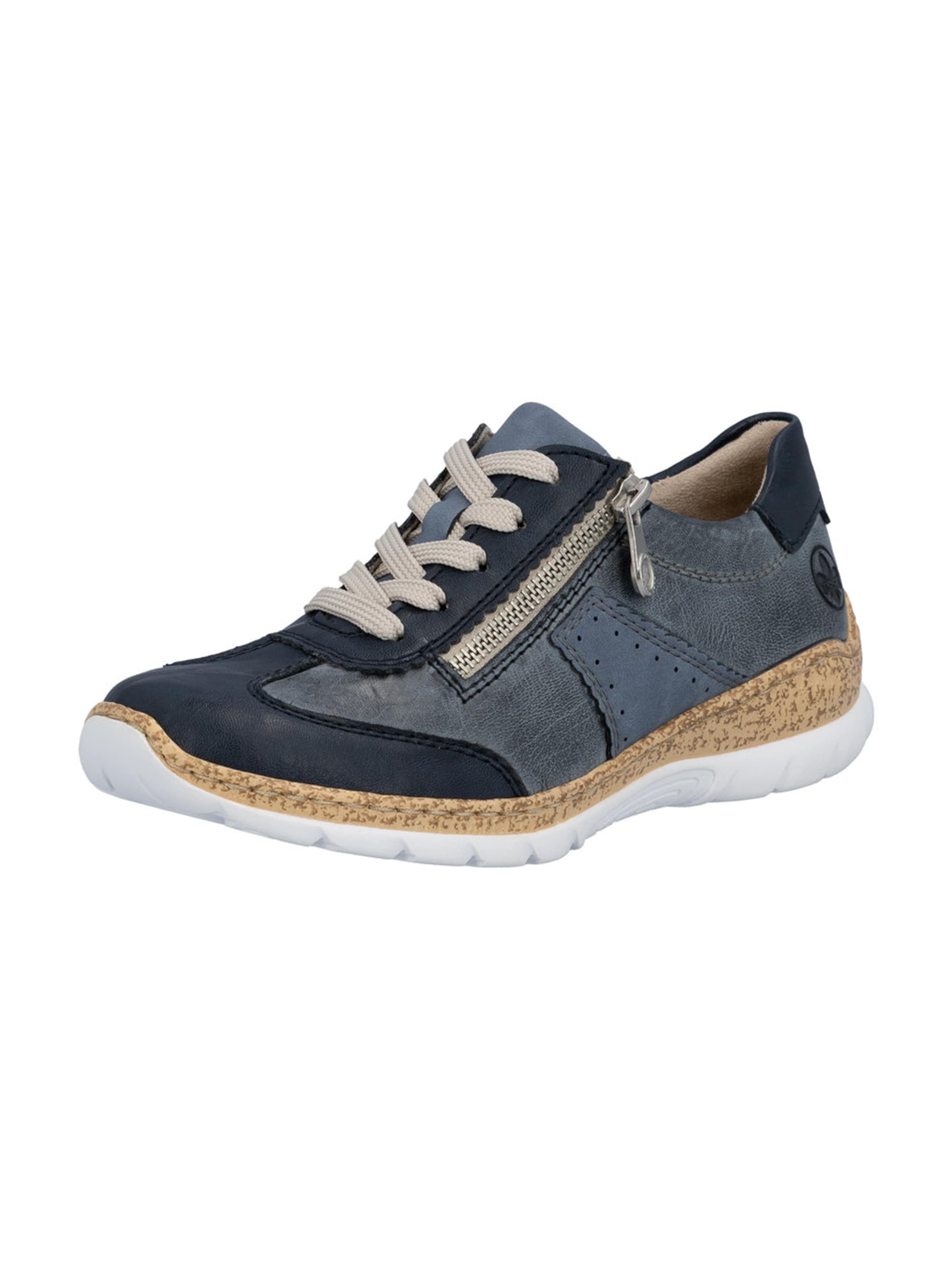 Rieker Baskets basses en gentiane / bleu denim, Vue avec produit