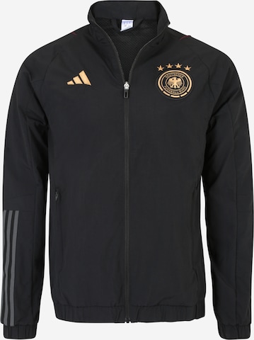 ADIDAS PERFORMANCE Athletic Jacket 'Germany Tiro 23 Presentation' in Black: front