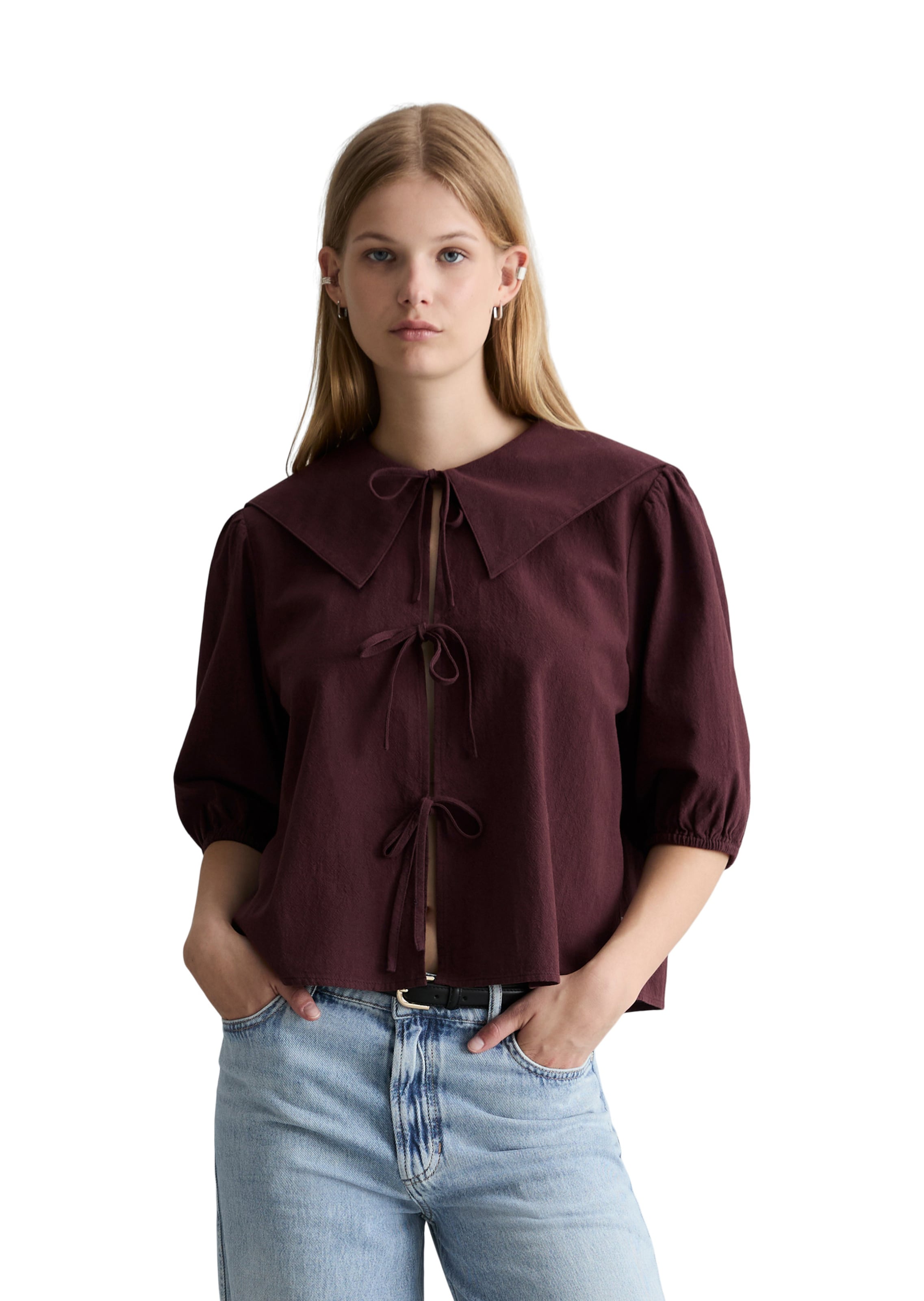 Marc O'Polo DENIM Blouse in Red: front