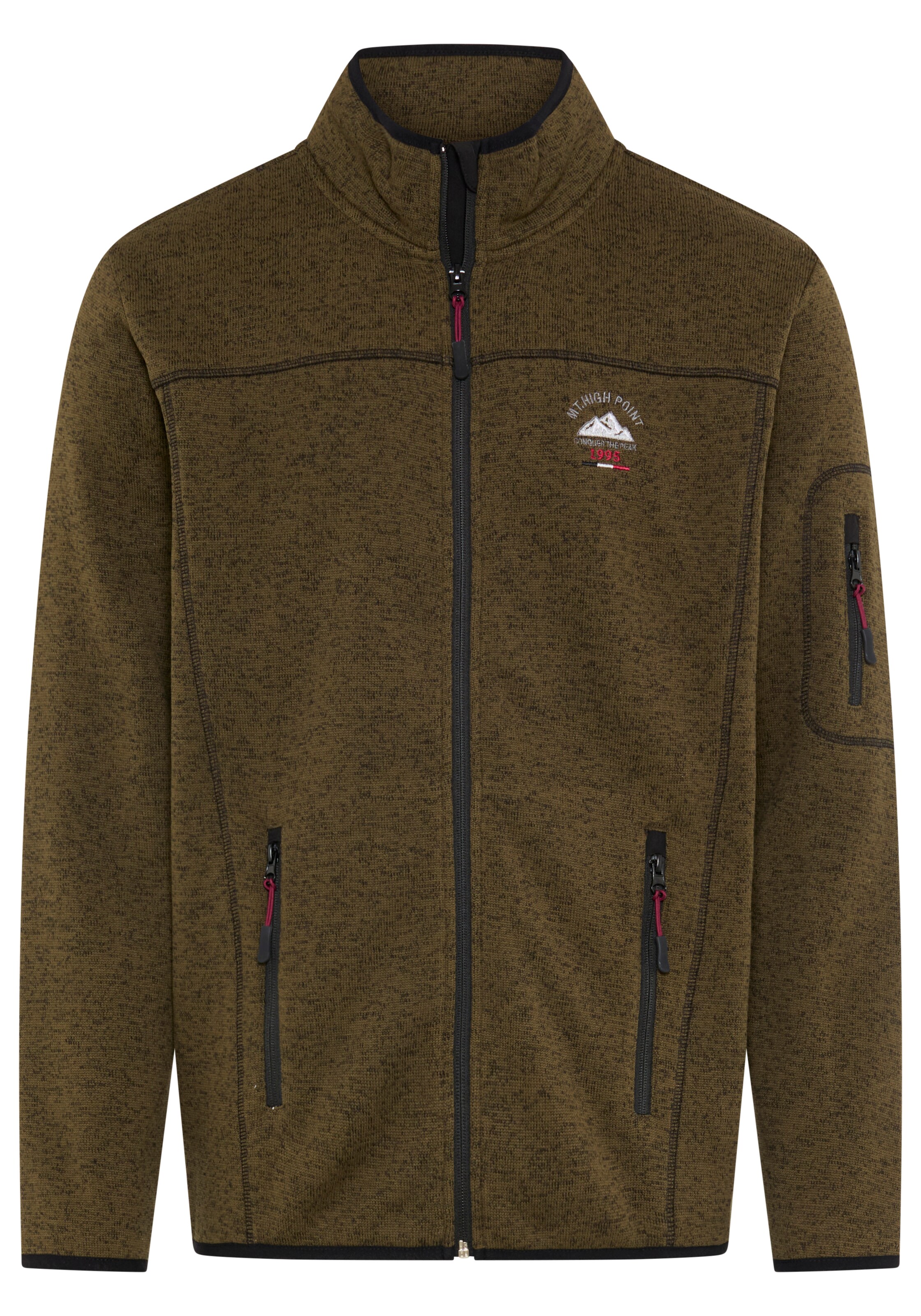 Man's World Fleecejacke in Grün: Vorderseite