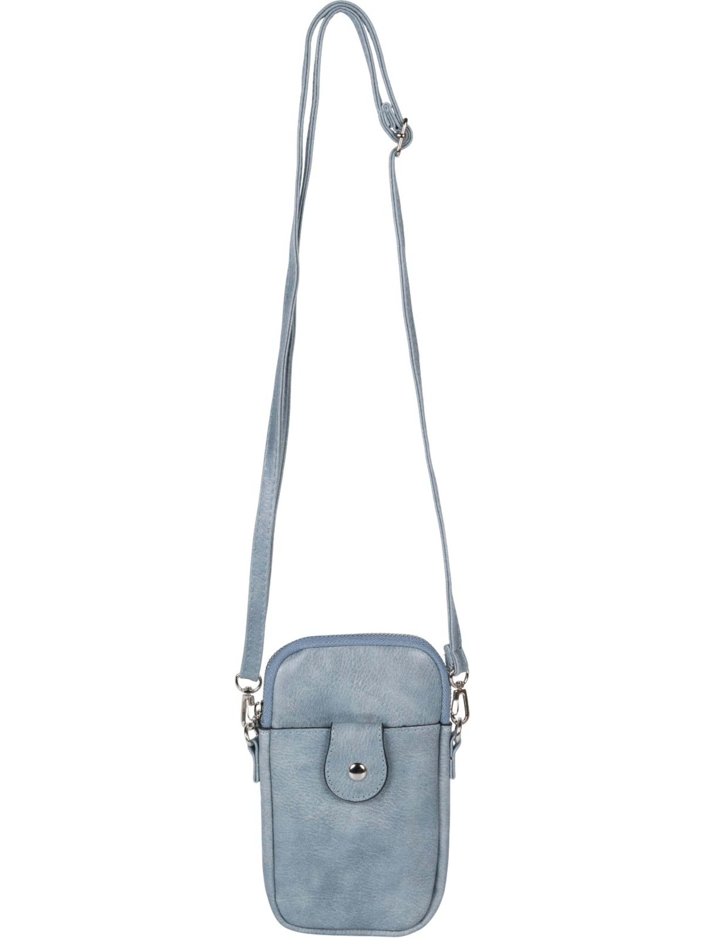 styleBREAKER Crossbody bag 'Mini Umhängetasche Uni' in Blue: front