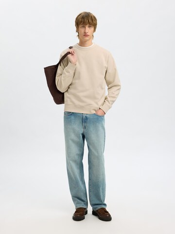 SELECTED Sweatshirt i beige