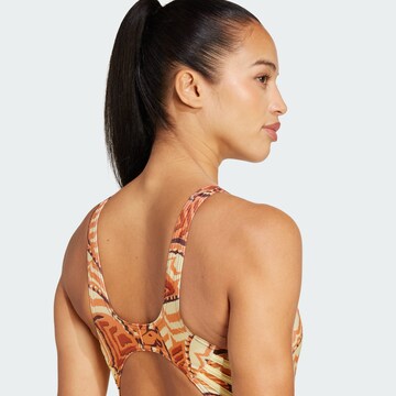 ADIDAS SPORTSWEAR Bralette Sports swimsuit 'adidas x FARM Rio' in Brown