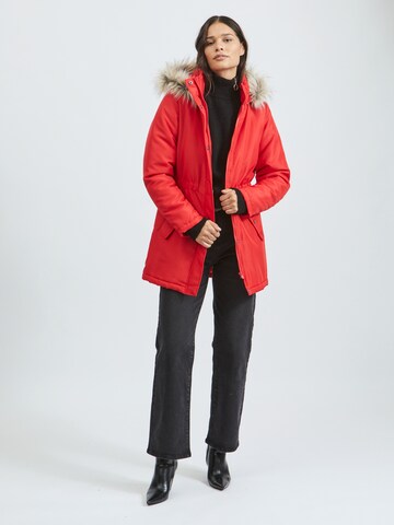 VILA Winter parka in Red