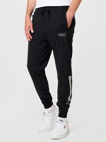 ELLESSETapered Sportske hlače 'Materaza' - crna boja: prednji dio