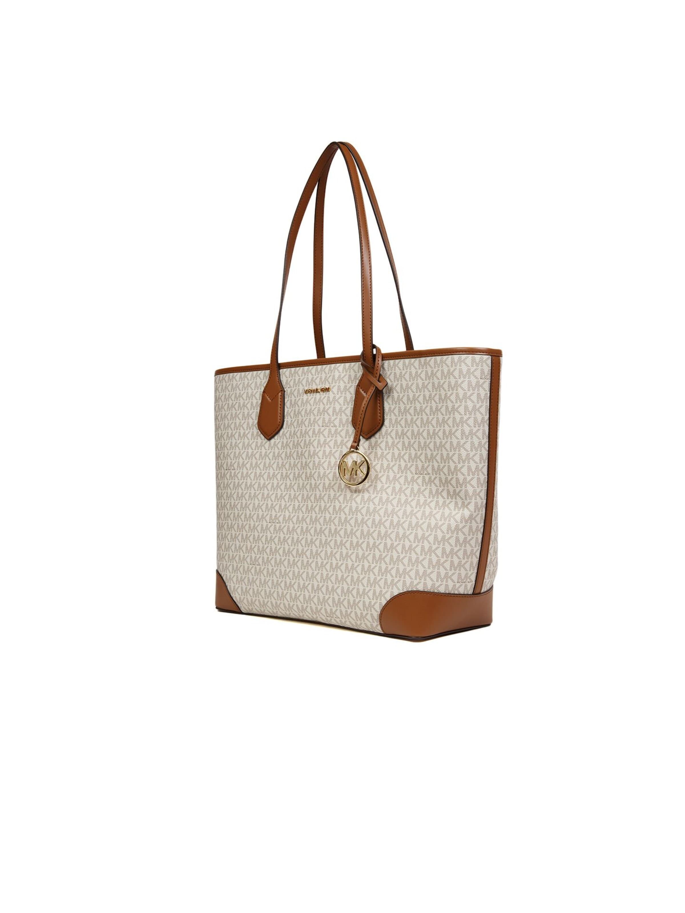 Shopper 'Eva Large Top-Zip Tote' di Michael Kors in beige