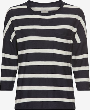 CAMEL ACTIVE Boxy Strickpullover mit 3/4-Ärmeln in Blau: Vorderseite