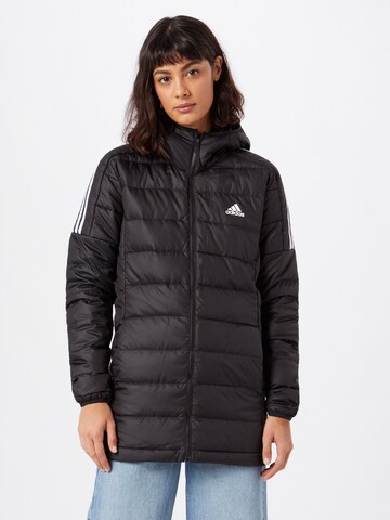 ADIDAS SPORTSWEAR Sports jacket 'Essentials Light Down ' in Black: front