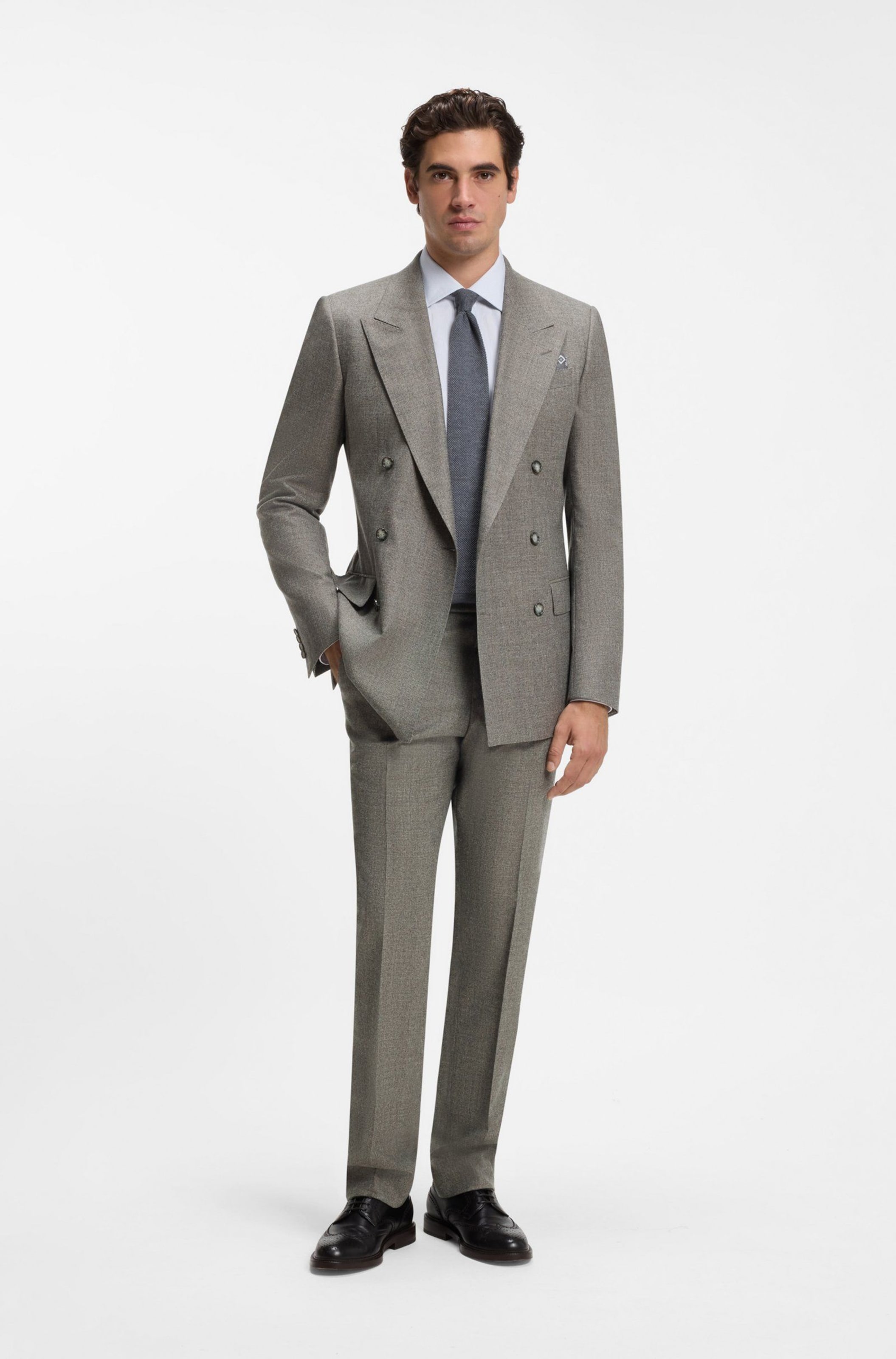 BOSS Slimfit Chinohose in Beige: Vorderseite
