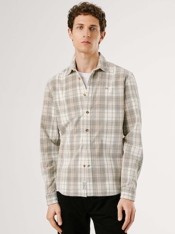 Pepe Jeans Regular fit Overhemd 'Camden' in Beige: voorkant