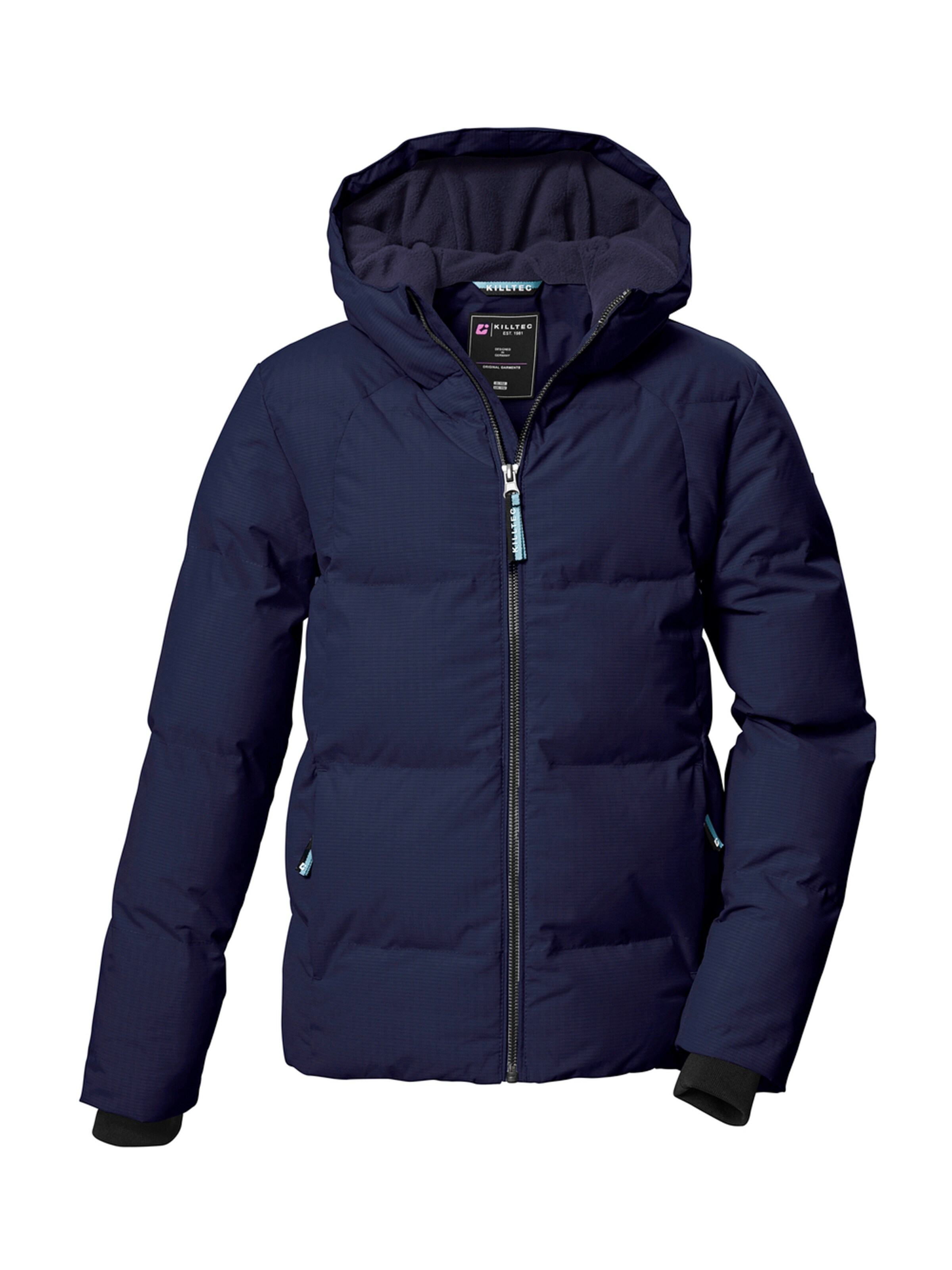 NAME IT Mädchen Kurzjacke AOP Design - Blaue Kinderjacke Größe 134