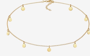 ELLI Ketting 'Boho, Choker, Plättchen' in Goud: voorkant