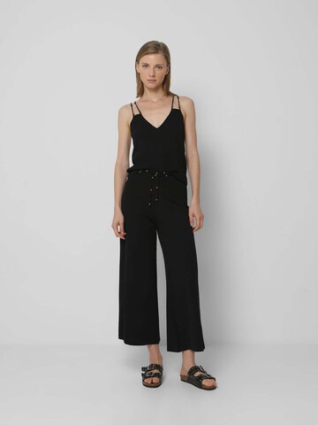 Scalpers Wide Leg Hose in Schwarz