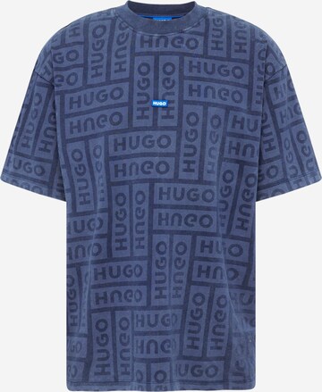 HUGO Shirt 'Nidane' in Blauw: voorkant