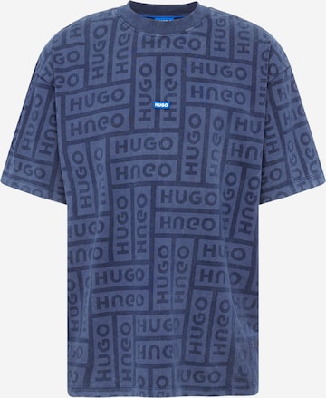 T-Shirt 'Nidane' HUGO Blue en bleu : devant
