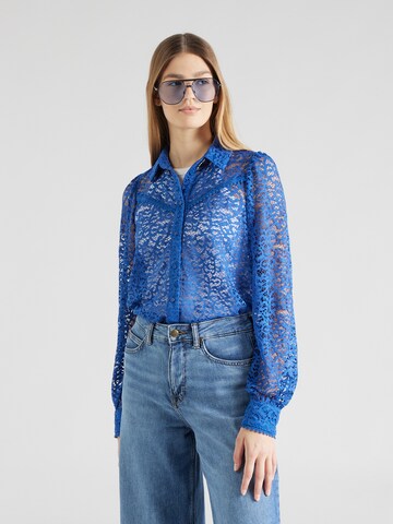 VILA Blouse 'GLAZE' in Blauw: voorkant