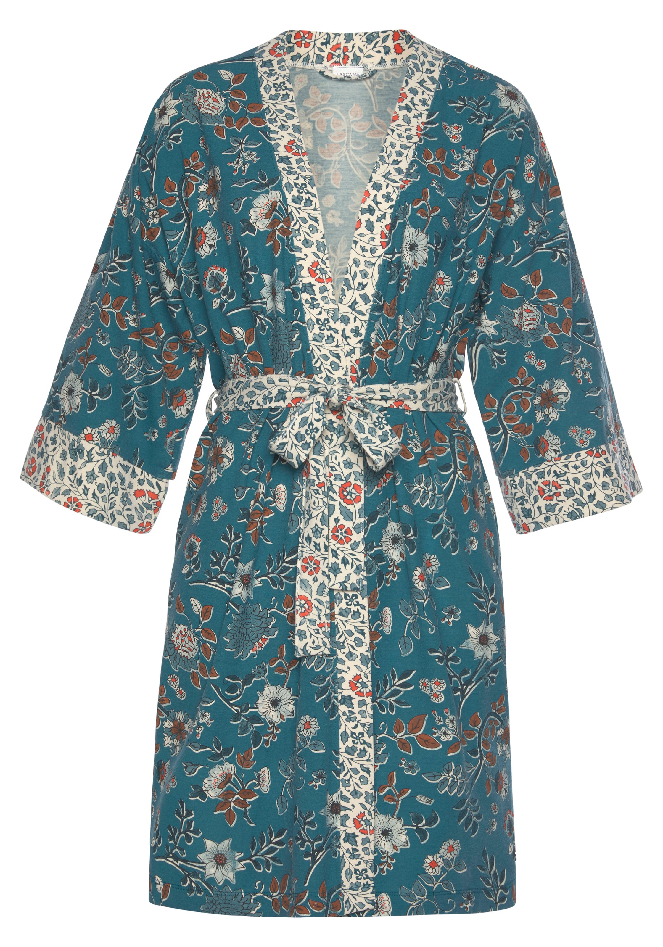 LASCANA Dressing gown in Blue: front