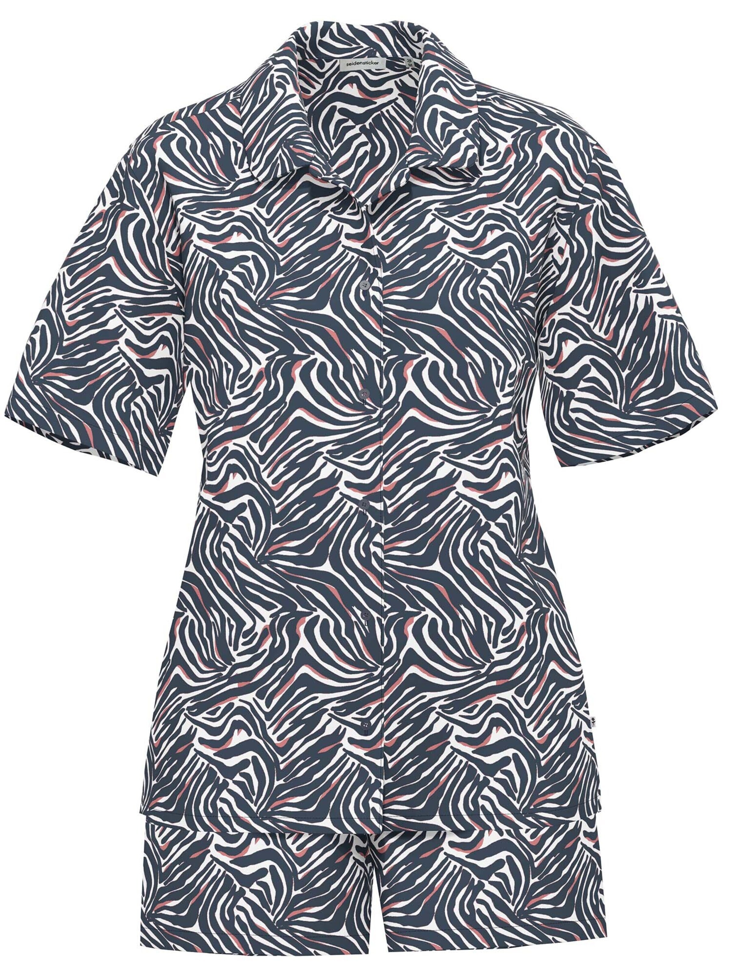 Seidensticker schwarze Rose Pajama 'bodywear' in Blue: front