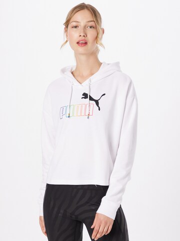 PUMA Athletic Sweatshirt in White: front