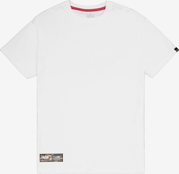 balta ALPHA INDUSTRIES Marškinėliai: priekis