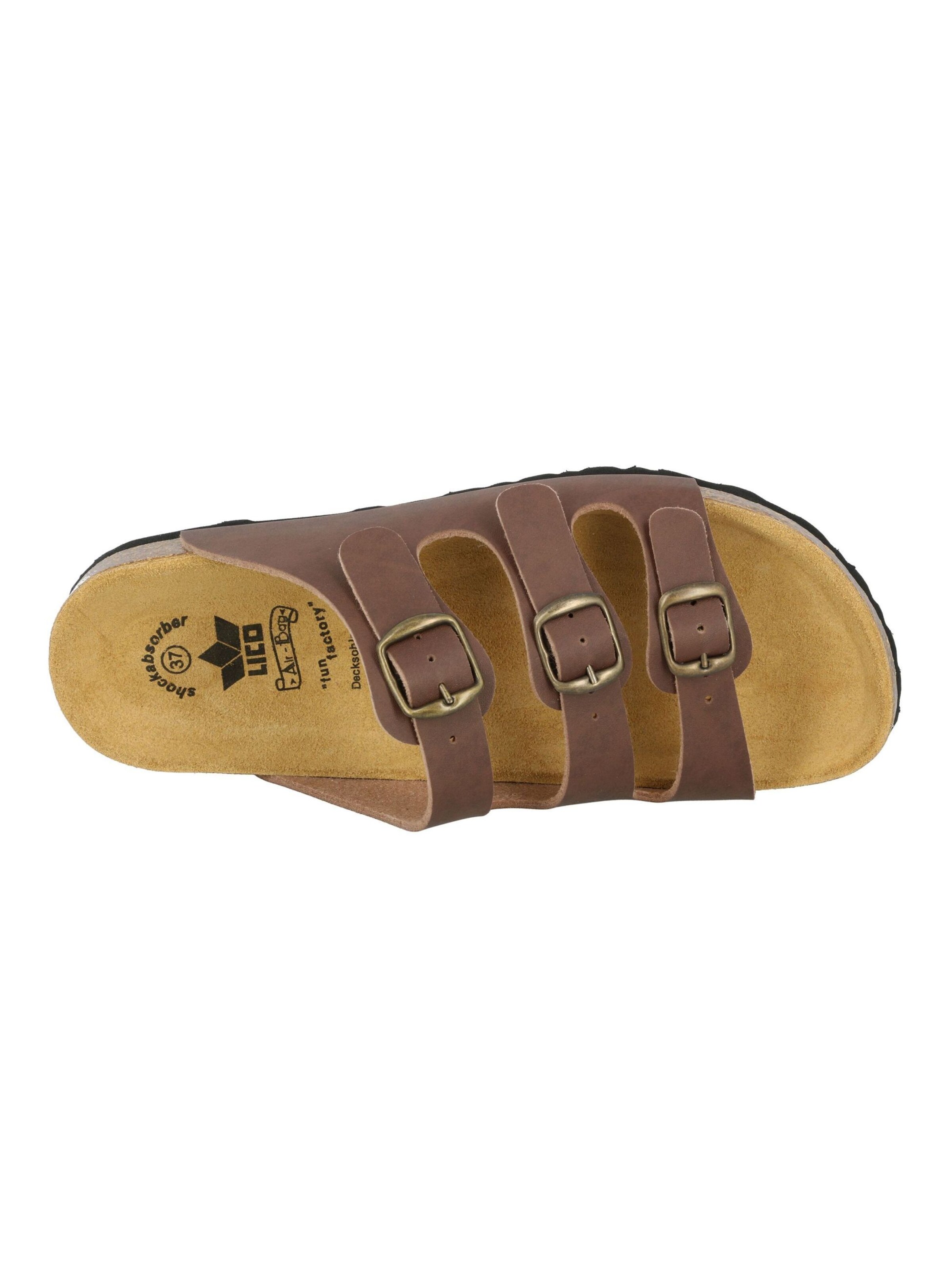 LICO Pantolette 'Bioline Lady' in Braun