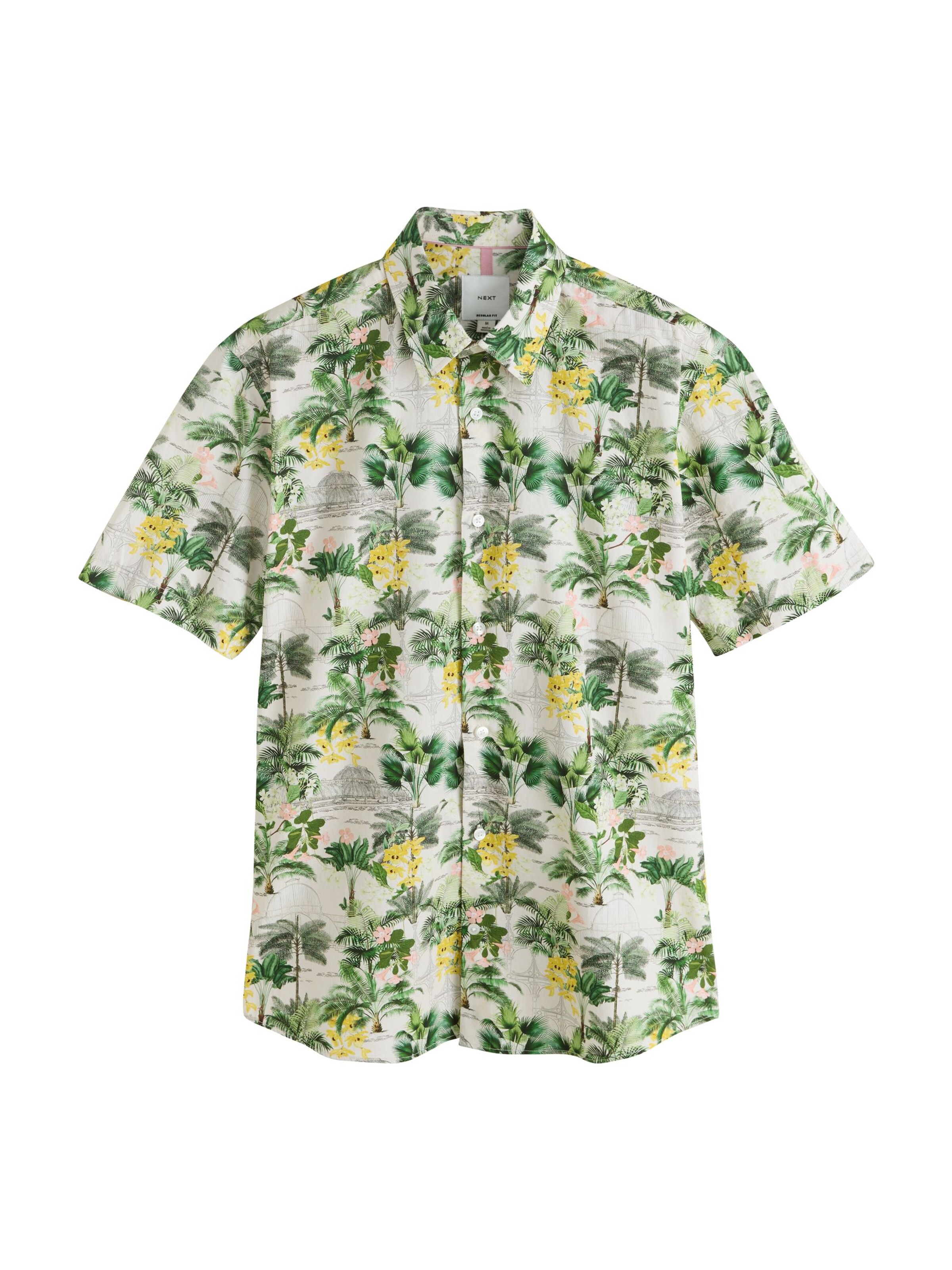 Next Regular Fit Hemd 'Kew Garden' in Beige: Vorderseite