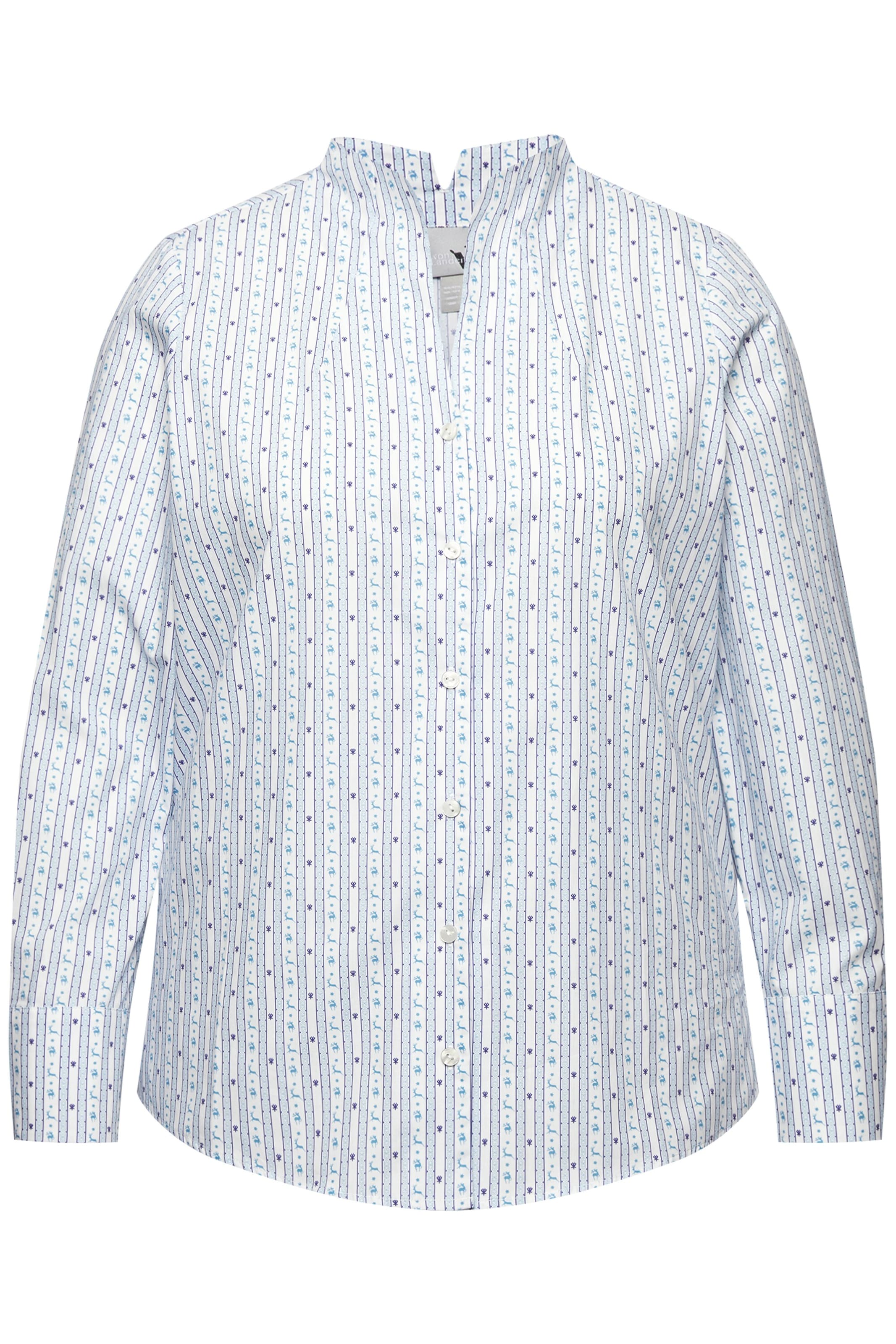 Ulla Popken Blouse in Blauw: voorkant
