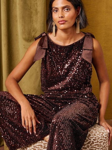 Haut love & roses en marron