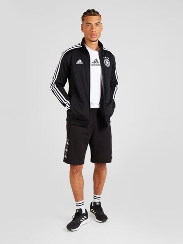 ADIDAS SPORTSWEAR Athletic Zip-Up Hoodie in Black