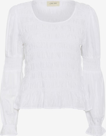 Cream Blouse 'Henva' in Wit: voorkant