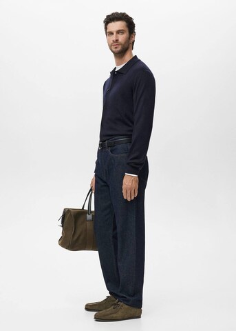 MANGO MAN Knit Cardigan 'Willyo' in Blue