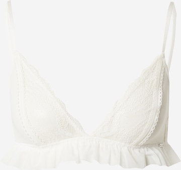 Lindex - Triángulo Sujetador 'Ivy Flounce' en blanco: frente