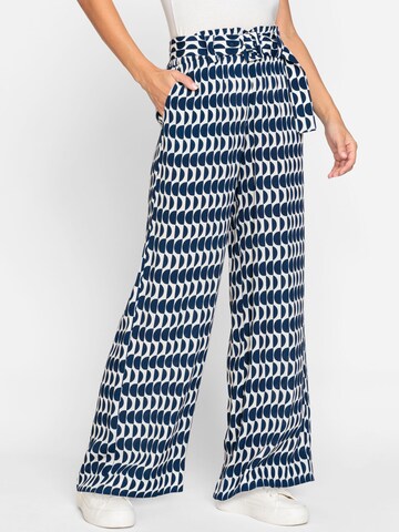 Wide Leg Pantalon Olsen en bleu : devant