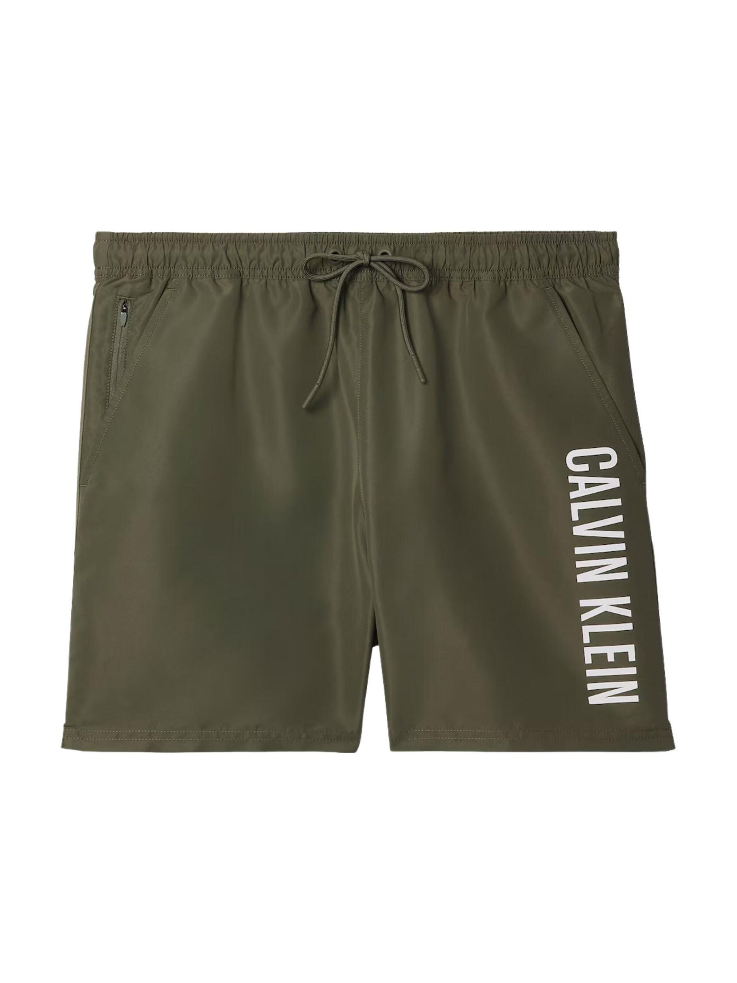 Pantaloncini da bagno 'CALVIN KLEIN MEDIUM DRAWSTRING Costumi da bagno' di Calvin Klein in verde: frontale