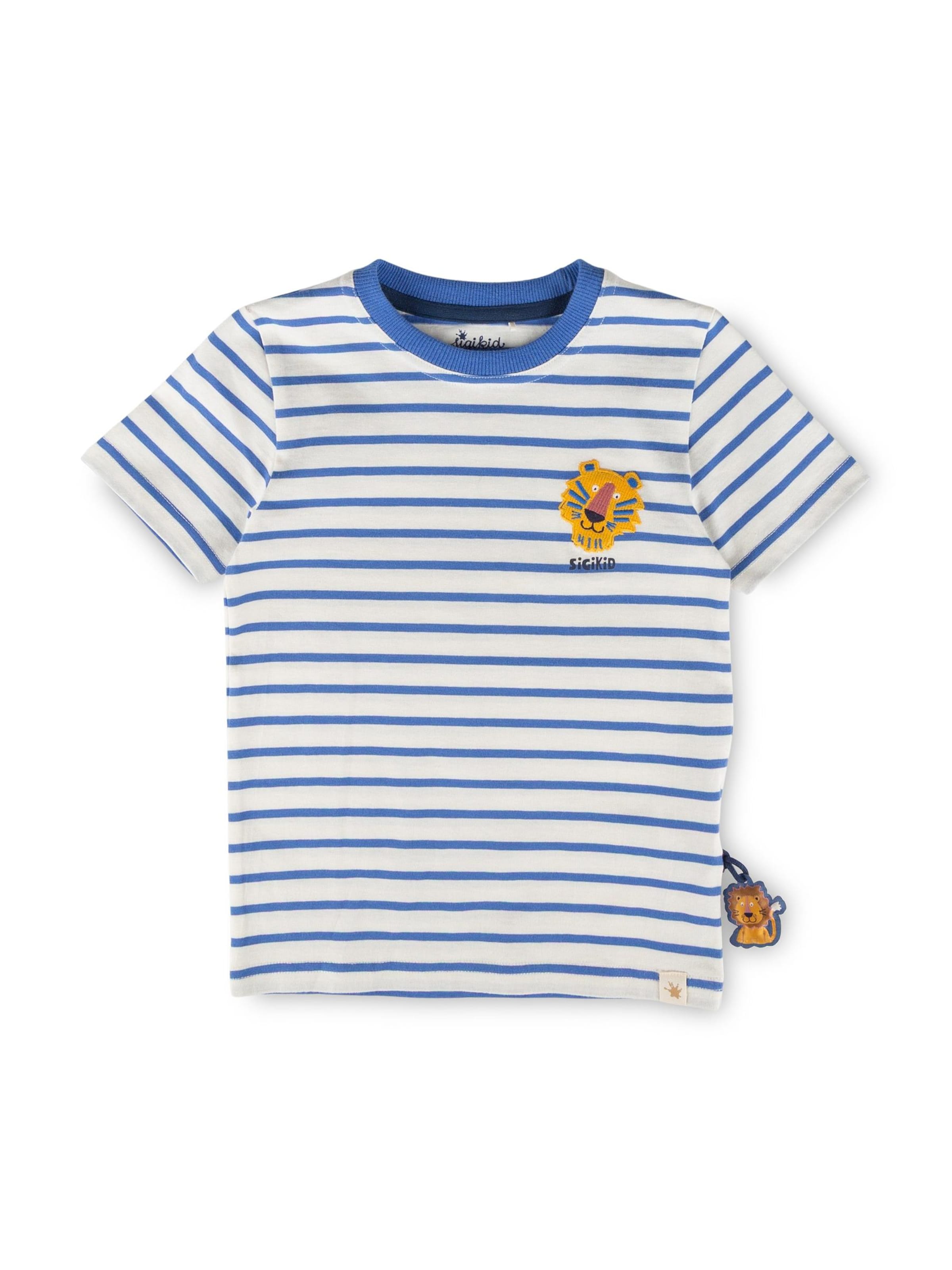 SIGIKID Shirt 'T-Shirt Tiger & Löwe' in White: front