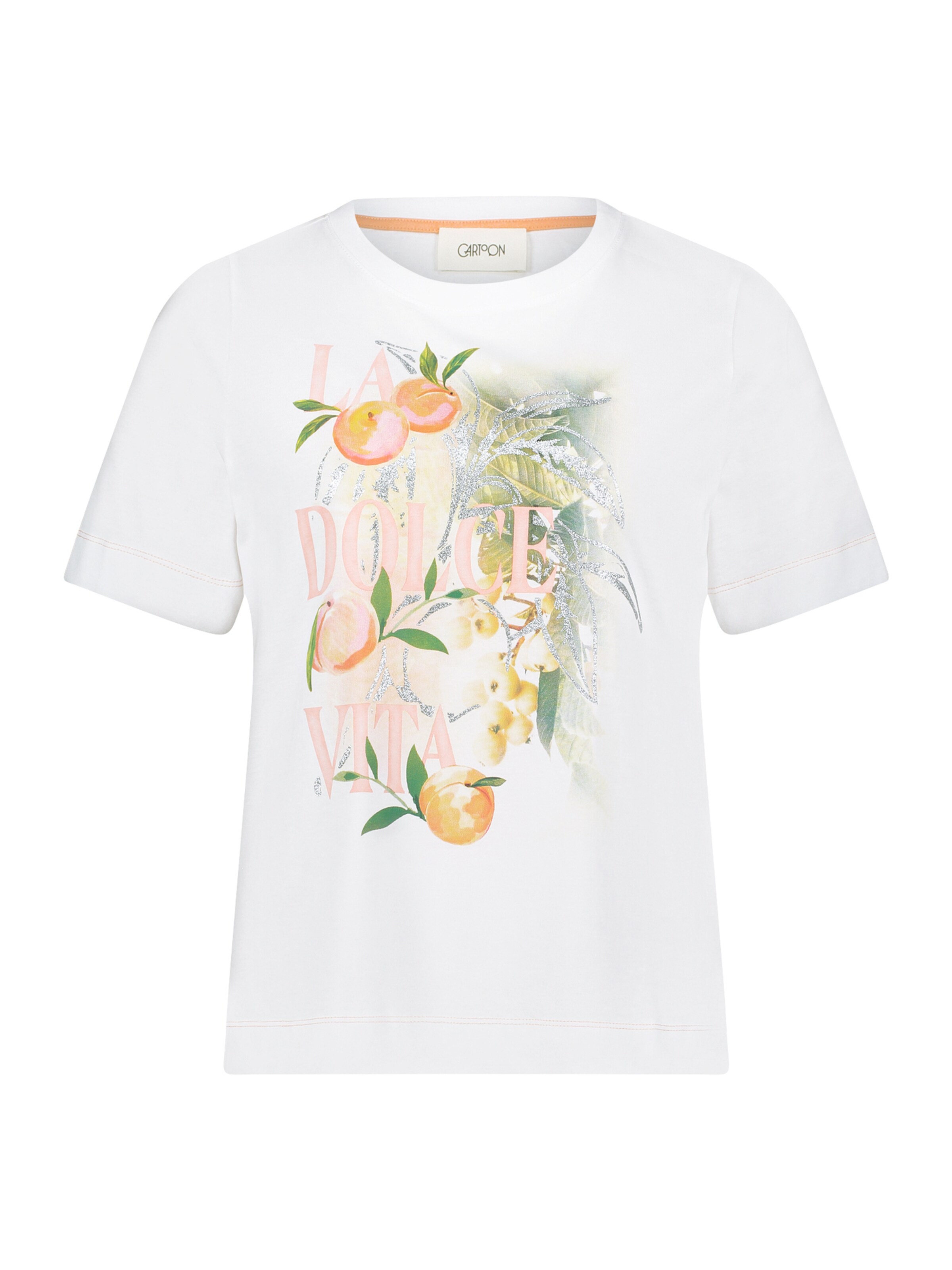 Cartoon Shirt in White: front