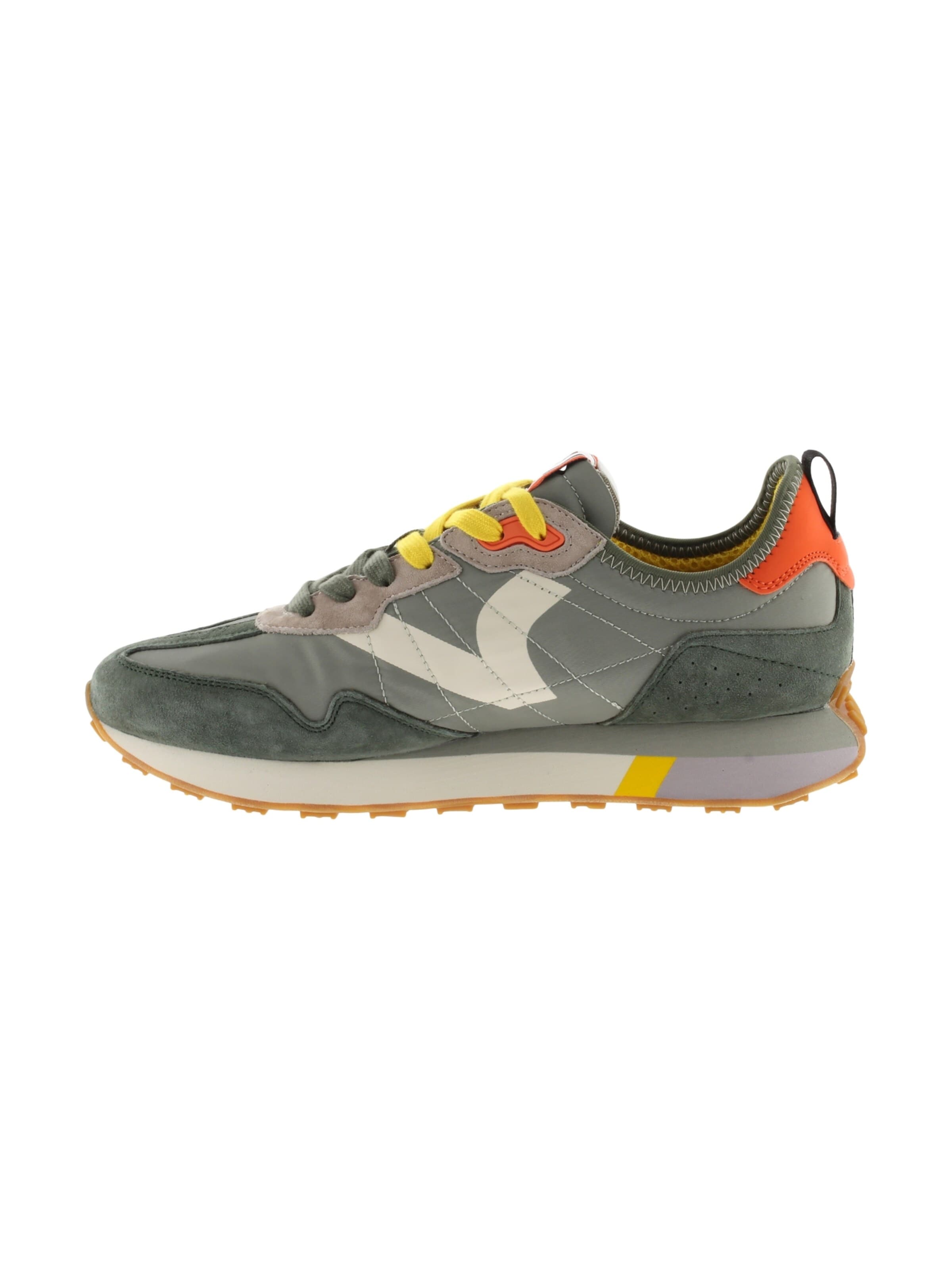 Chaussure de sport à lacets 'Leder-Sneaker' victoria en vert : devant