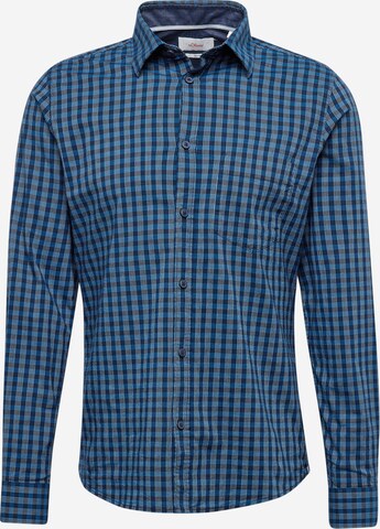 Coupe regular Chemise s.Oliver en bleu : devant