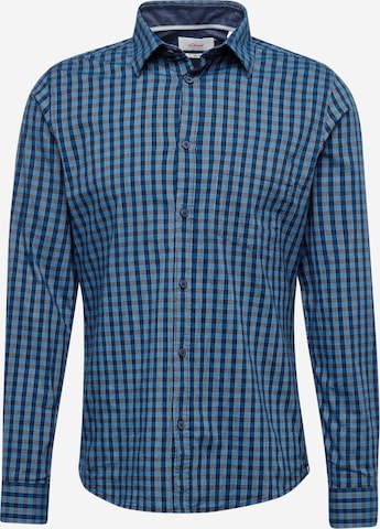 s.Oliver Regular fit Риза в синьо: отпред