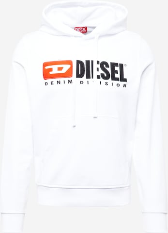 DIESEL Sweatshirt 'Ginn' in White: front