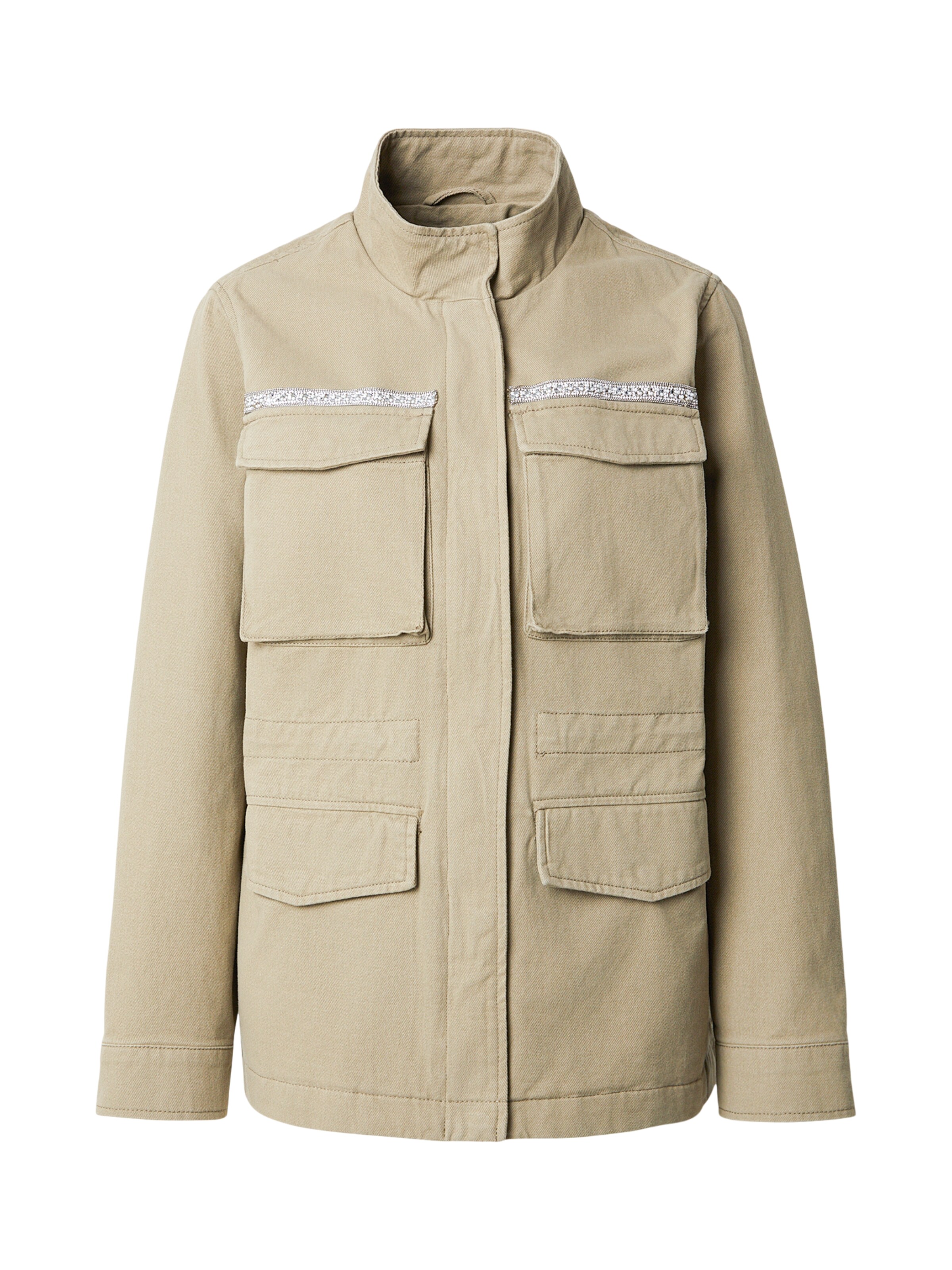 khaki / ezüst ONLY Átmeneti dzseki 'ONLELENA', Termék nézet