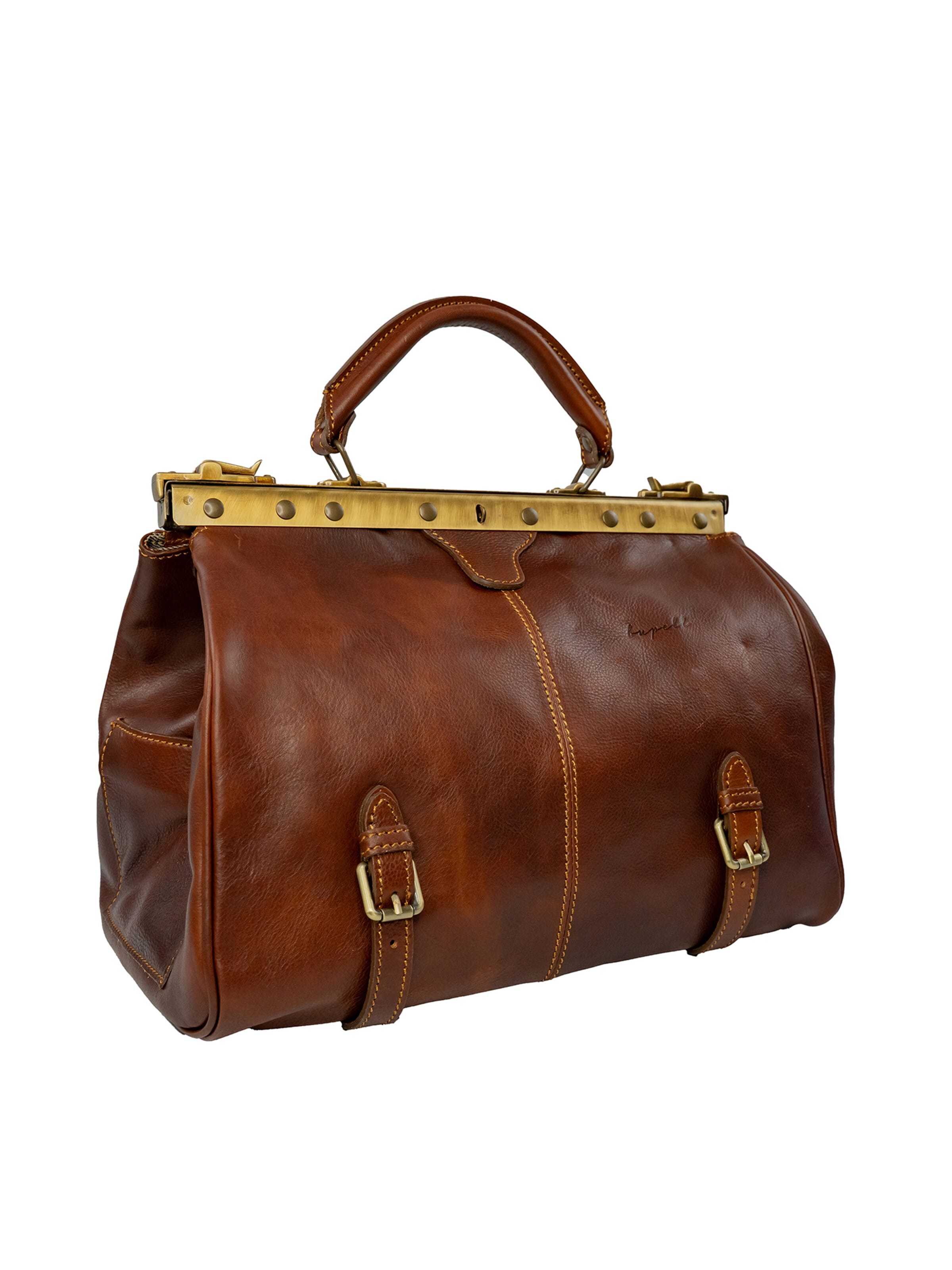 bupell Travel Bag 'Arzttasche Michele' in Brown: front